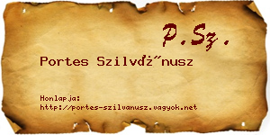 Portes Szilvánusz névjegykártya